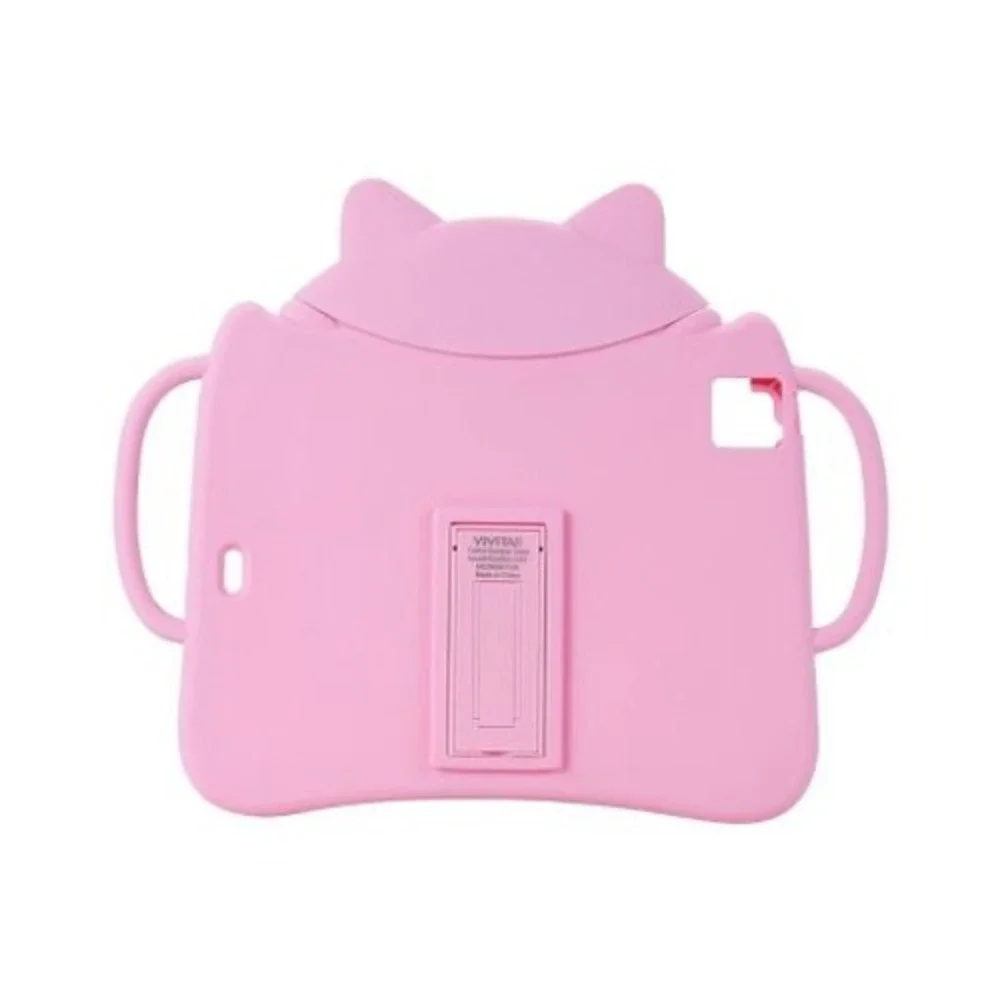 New in box kids iPad case & stand Pink kitty  silicone
